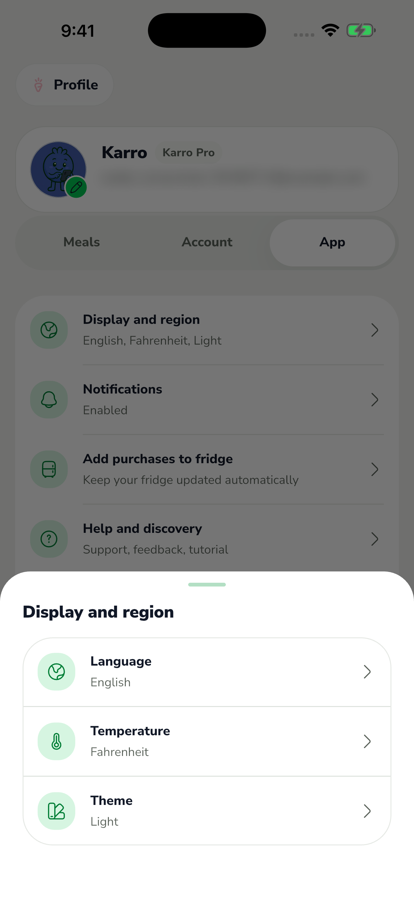 Karro screen illustrating step 2