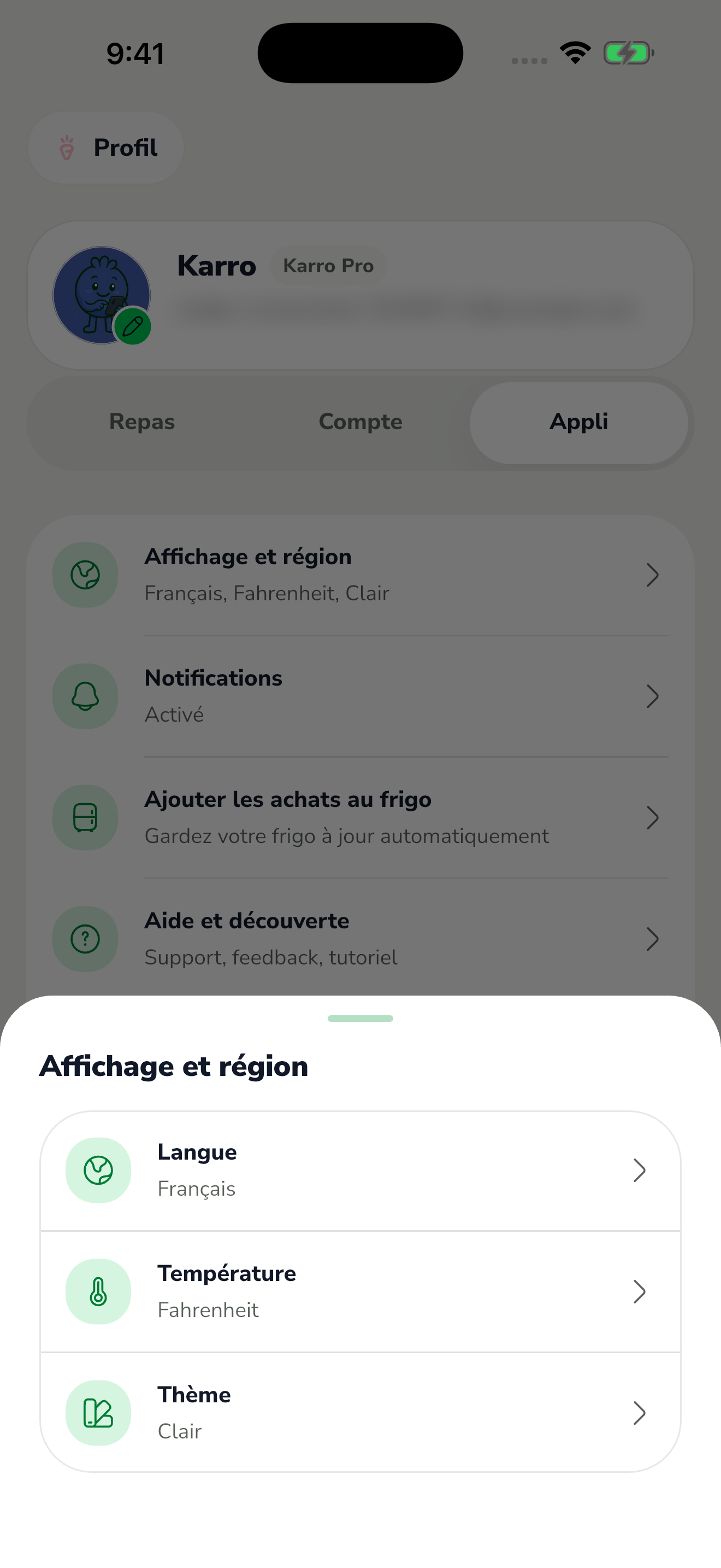 Écran Karro illustrant l’étape 2