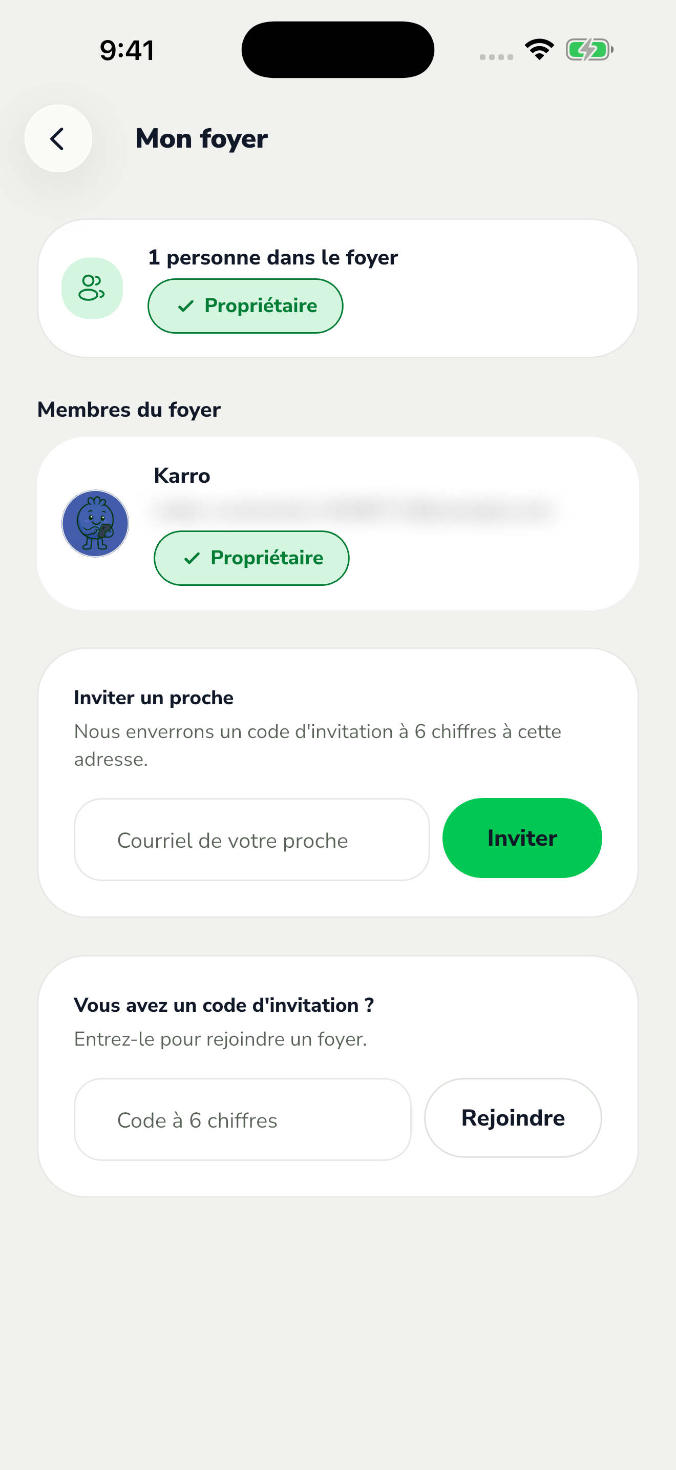Écran Karro illustrant l’étape 3