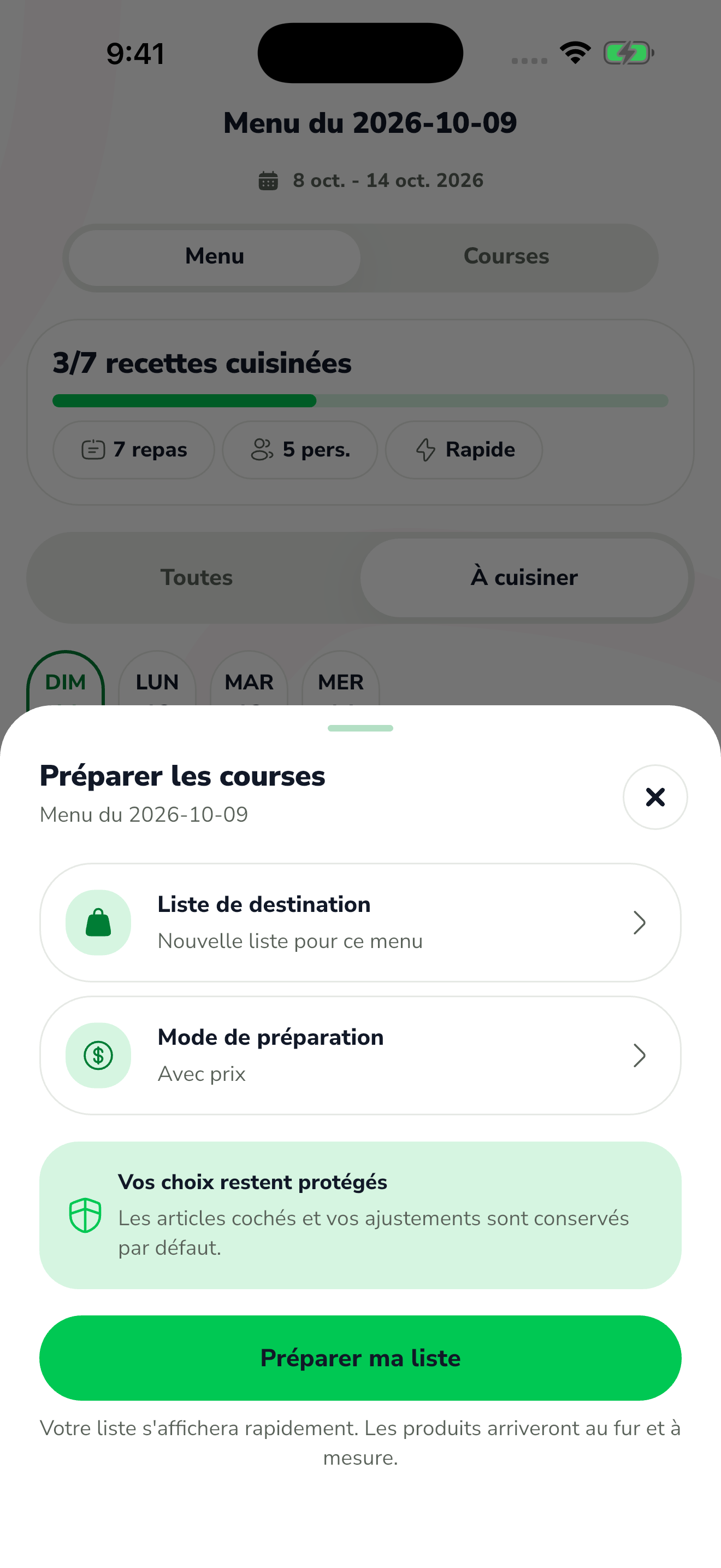 Écran Karro illustrant l’étape 3