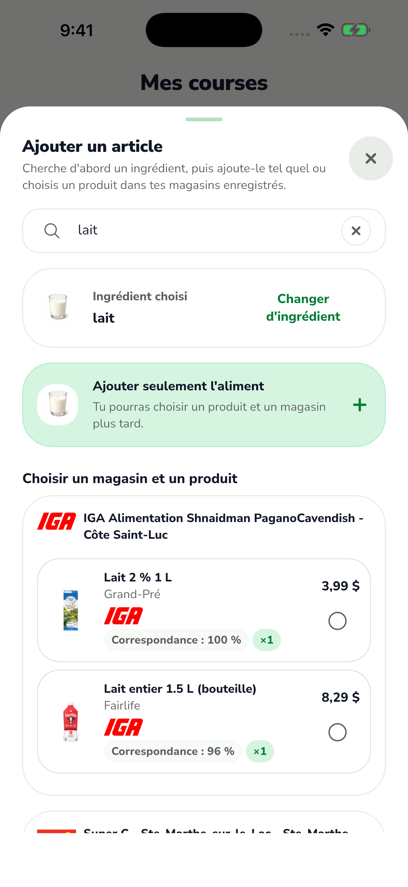 Écran Karro illustrant l’étape 3